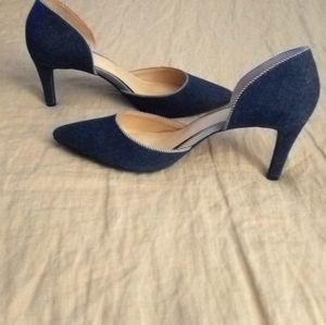 Cute denim dressy pumps